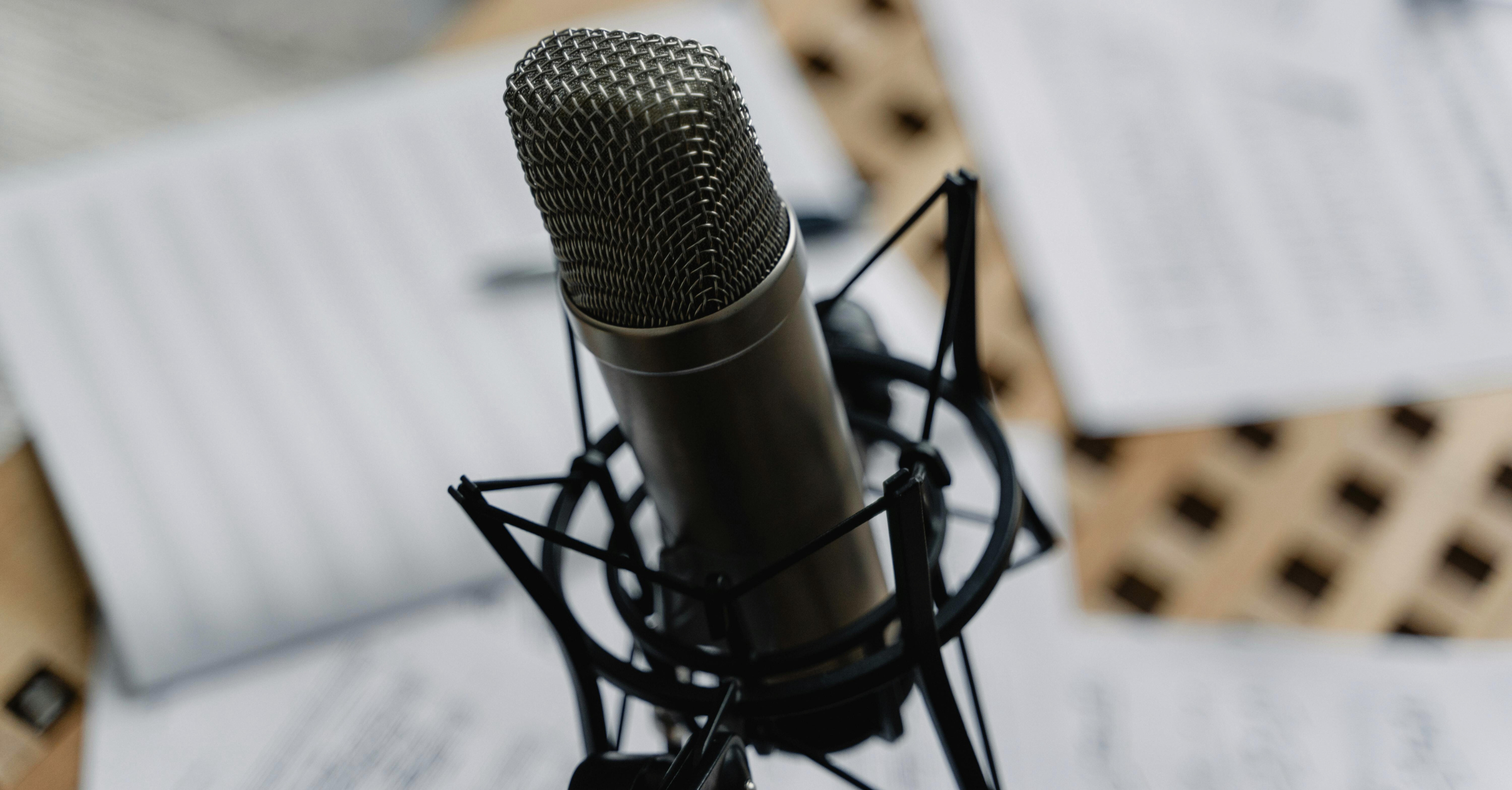 A podcast microphone from the BREWYD Podcast, Spilling the Tea with BREWYD.